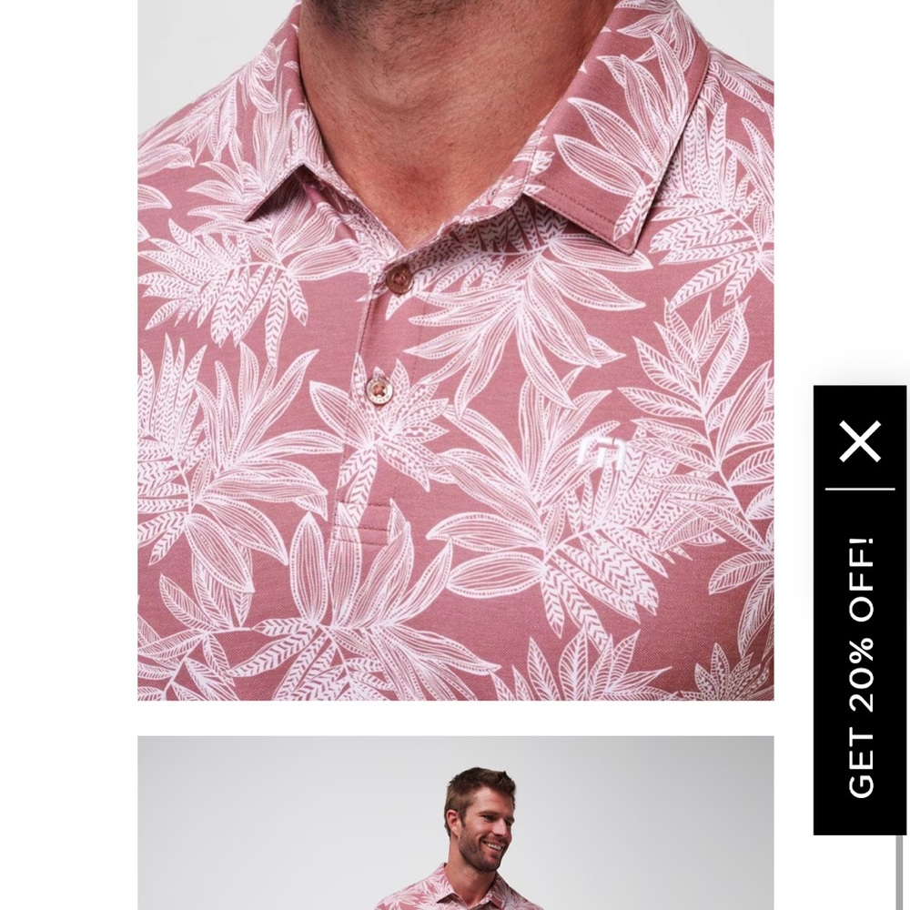 TRAVIS MATHEW Polo LARGE Sea Journey GOLF Shirt - Picture 10 of 12